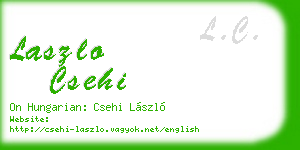 laszlo csehi business card